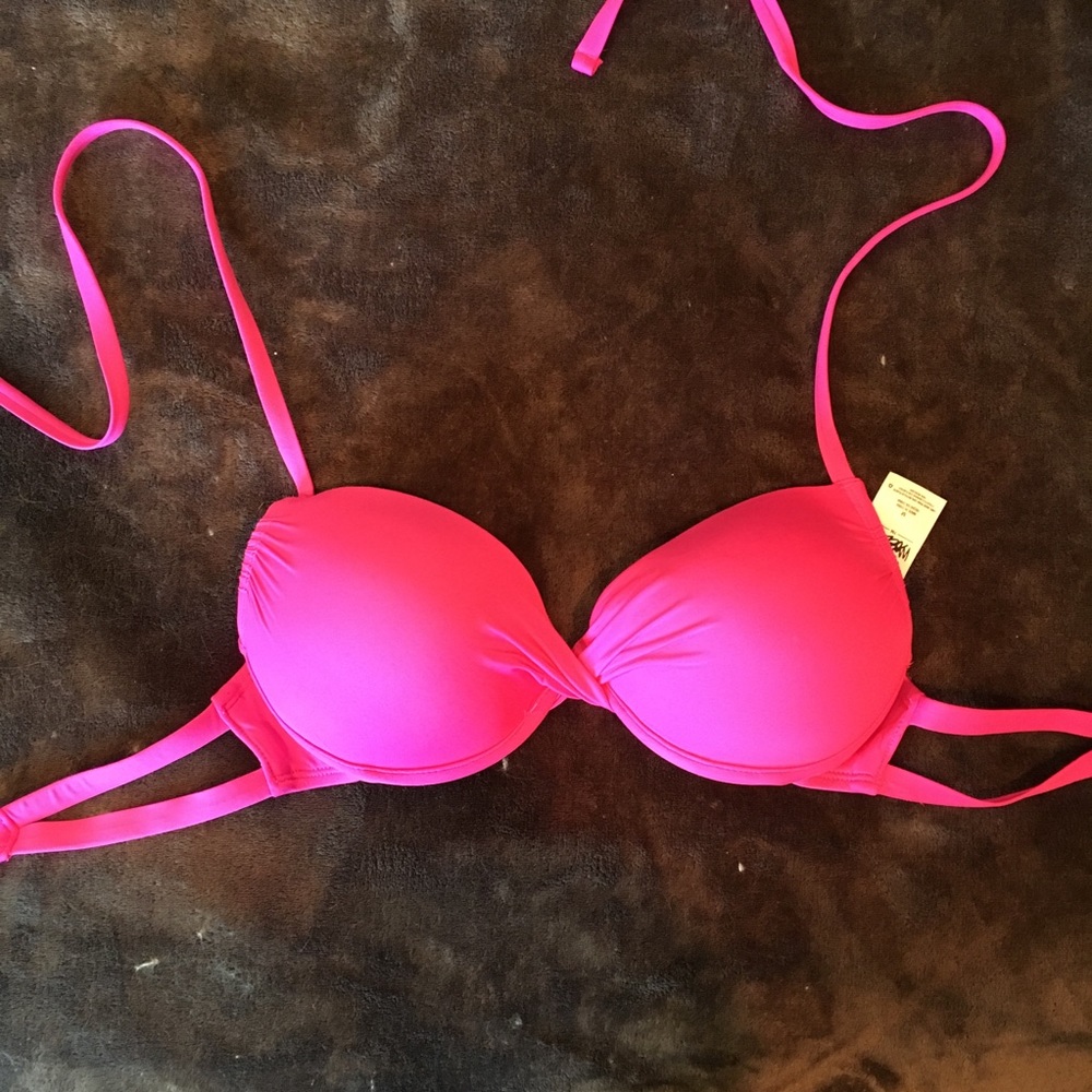 swimsuit top hot pink USED ONCE